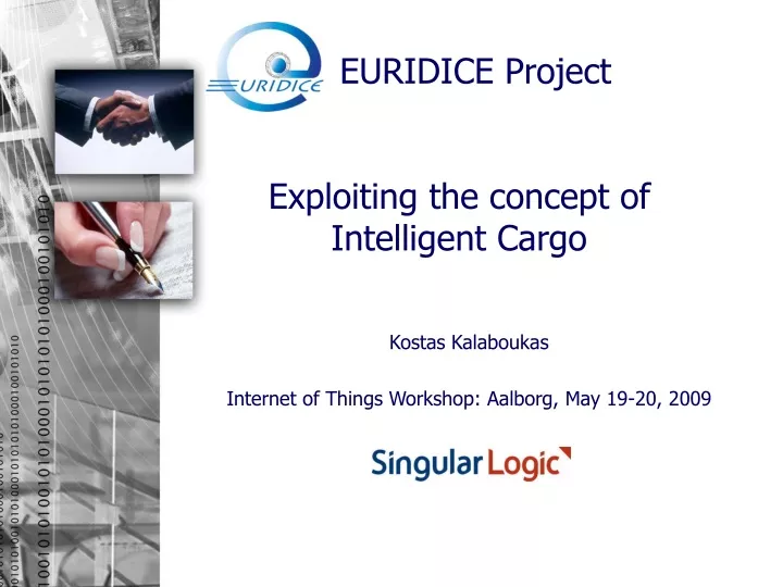 euridice project exploiting the concept of intelligent cargo