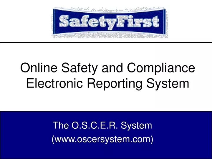 online safety and compliance electronic reporting system