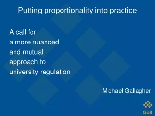 Putting proportionality into practice