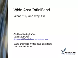 Wide Area InfiniBand