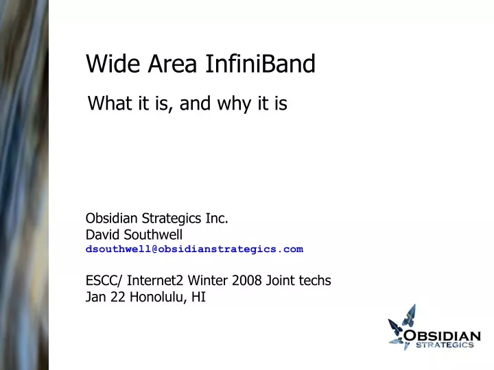 wide area infiniband