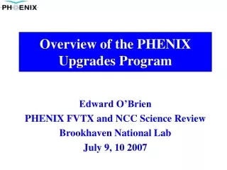 Overview of the PHENIX Upgrades Program