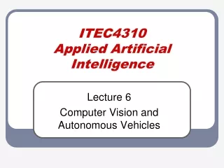 ITEC4310 Applied Artificial Intelligence