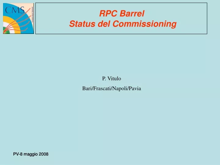 rpc barrel status del commissioning