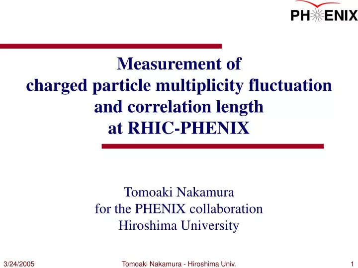 measurement of charged particle multiplicity fluctuation and correlation length at rhic phenix