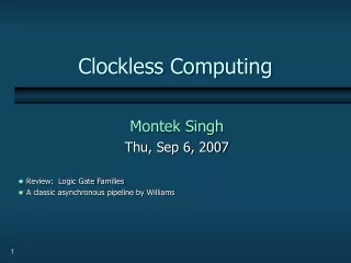 Clockless Computing