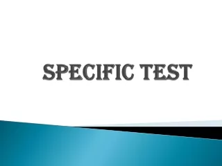 Specific test