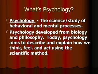 What’s Psychology?