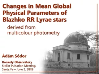 Changes in Mean Global Physical Parameters of Blazhko RR Lyrae stars derived from