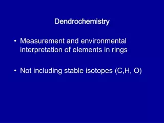 Dendrochemistry