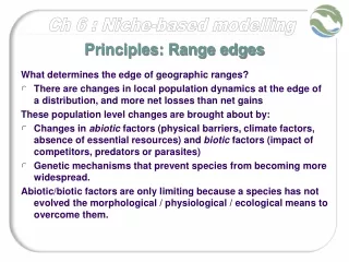 Principles: Range edges