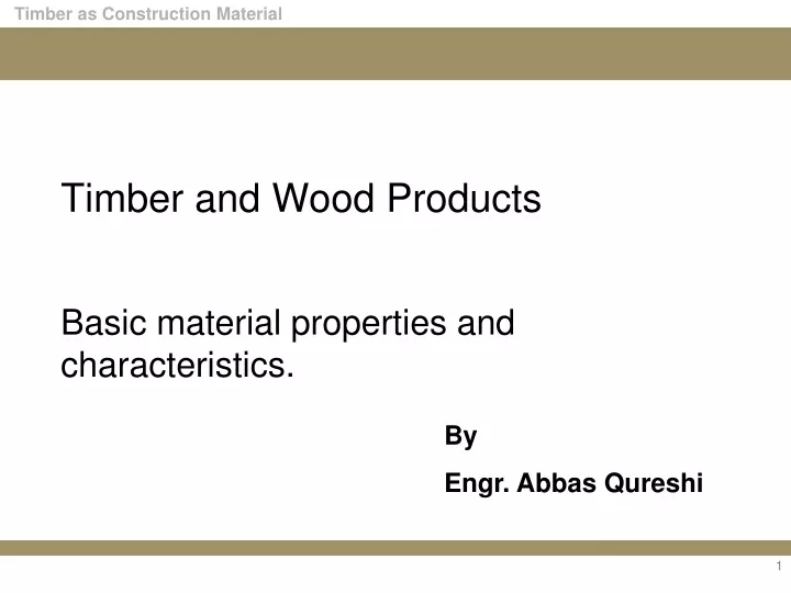 timber and wood products