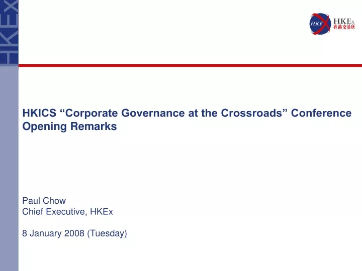 hkics corporate governance at the crossroads