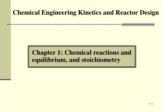 Chemical Engineering Kinetics and Reactor Design