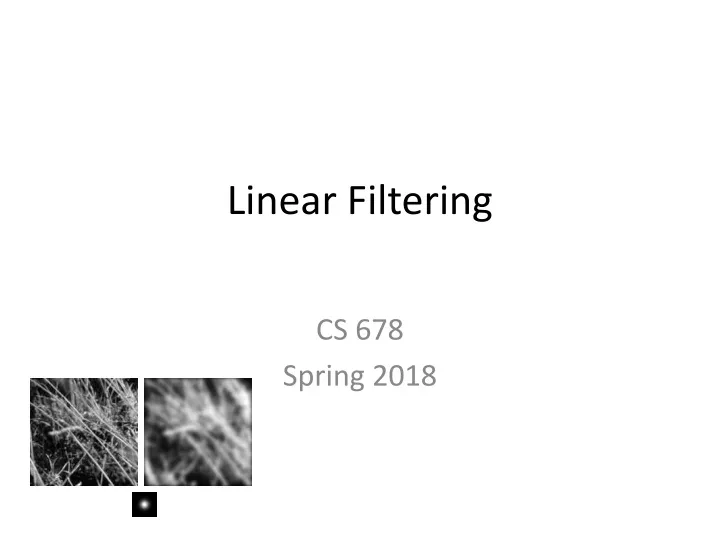 linear filtering