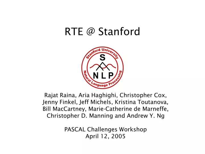 rte @ stanford