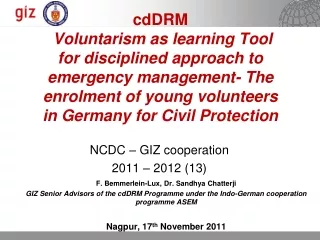 NCDC – GIZ cooperation  2011 – 2012 (13)