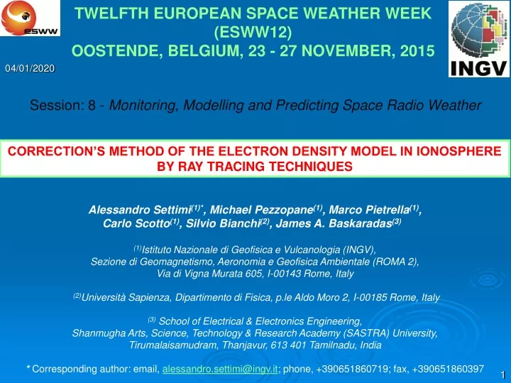 twelfth european space weather week esww12