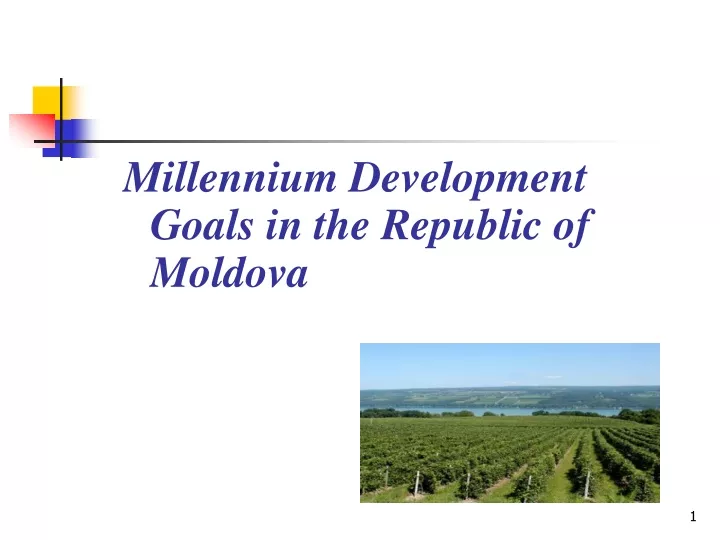 millennium development goals in the republic of moldova