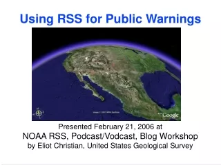 Using RSS for Public Warnings