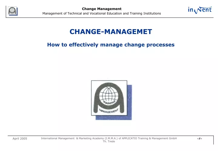 change managemet how to effectively manage change