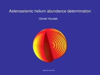 Asteroseismic helium abundance determination