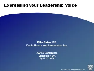 Expressing your Leadership Voice