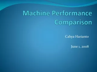 Machine Performance Comparison