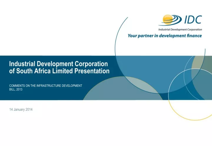 industrial development corporation of south africa limited presentation