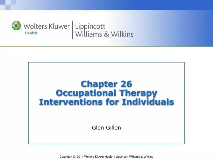 chapter 26 occupational therapy interventions for individuals
