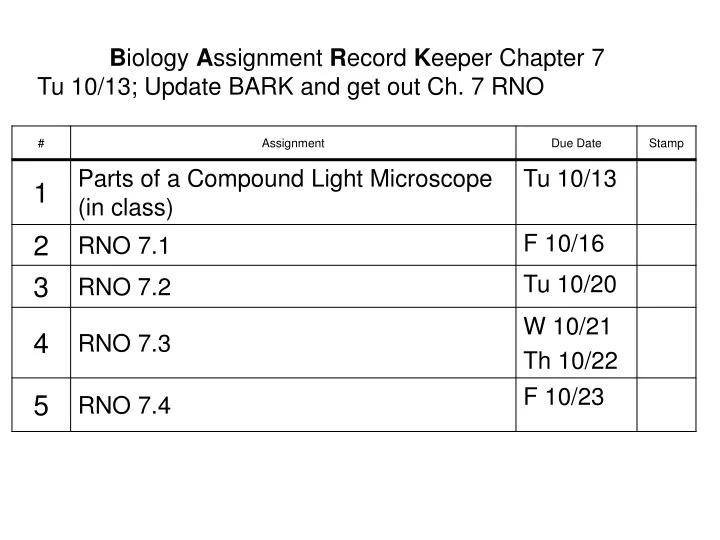 b iology a ssignment r ecord k eeper chapter