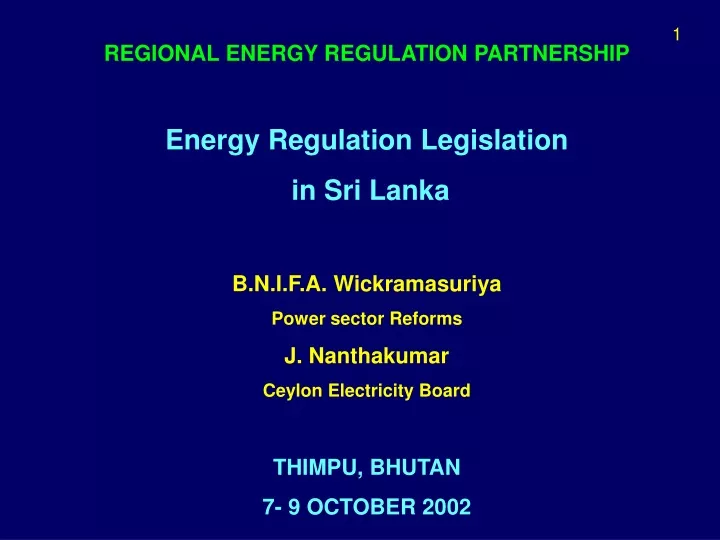 regional energy regulation partnership energy