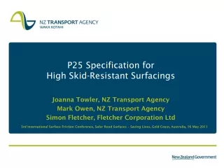 P25 Specification for High Skid-Resistant Surfacings