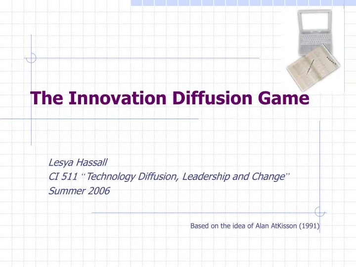 the innovation diffusion game