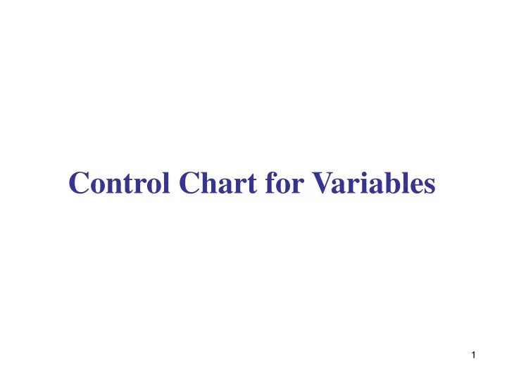control chart for variables