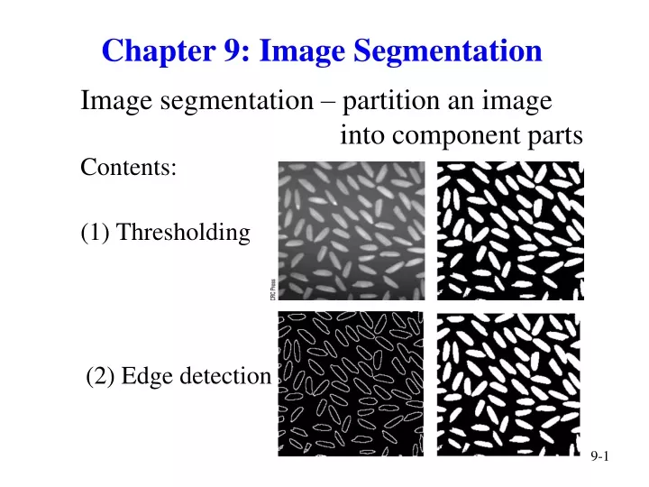 chapter 9 image segmentation