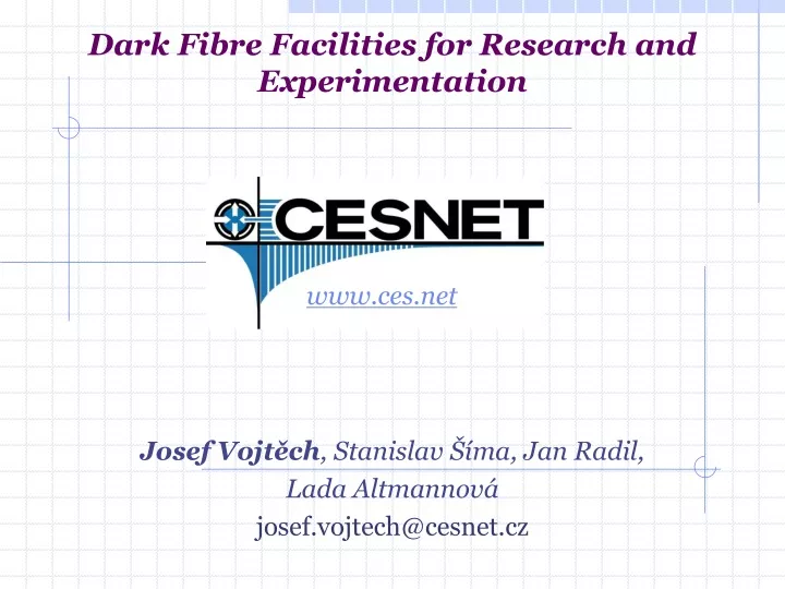 dark fibre facilities for research