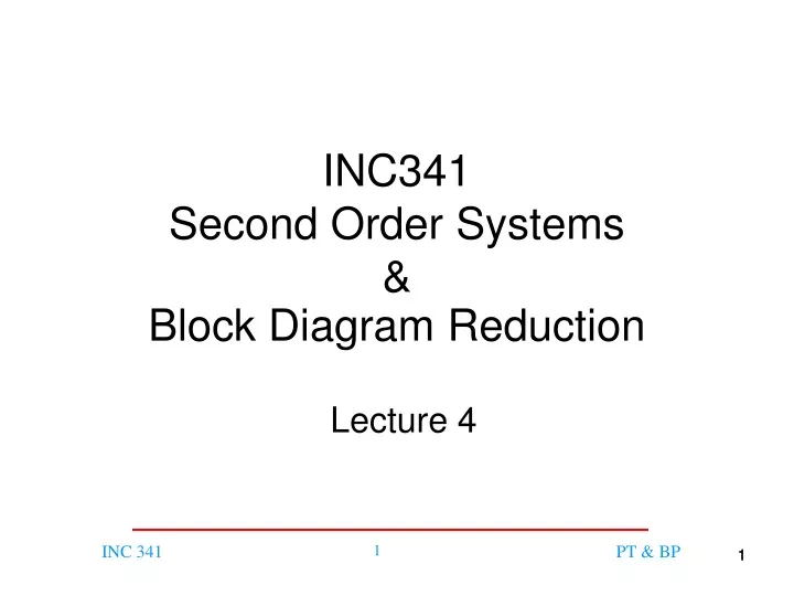 inc341 second order systems block diagram reduction