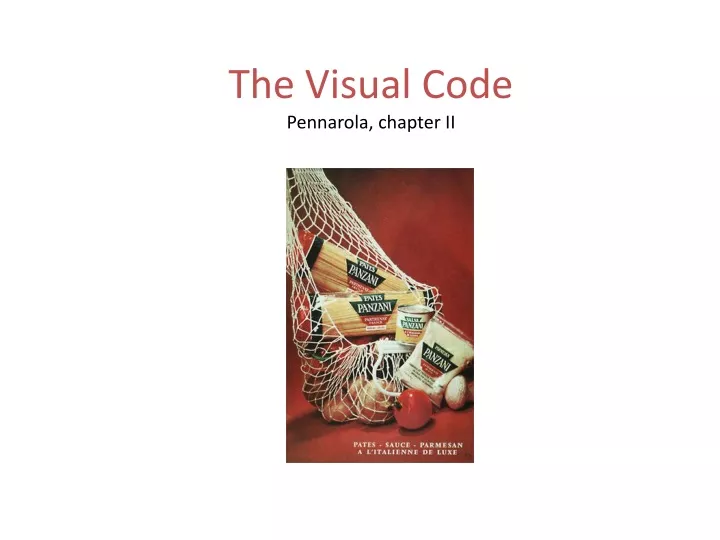 the visual code pennarola chapter ii