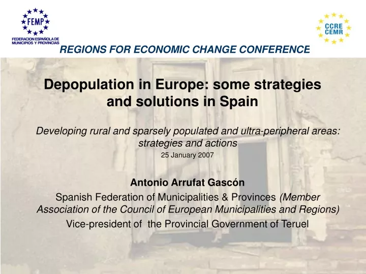 depopulation in europe some strategies and solutions in spain