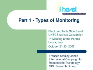 Part 1 - Types of Monitoring