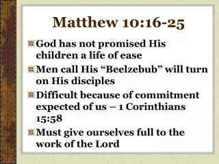 Matthew 10:16-25