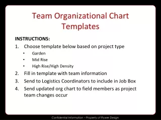 Team Organizational Chart Templates