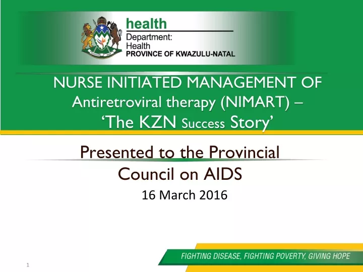 nurse initiated management of antiretroviral