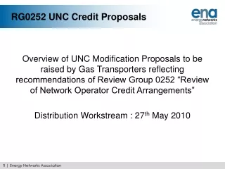 RG0252 UNC Credit Proposals