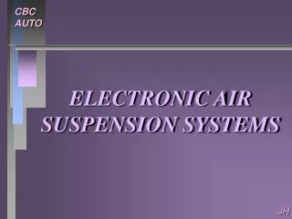 ELECTRONIC AIR SUSPENSION SYSTEMS