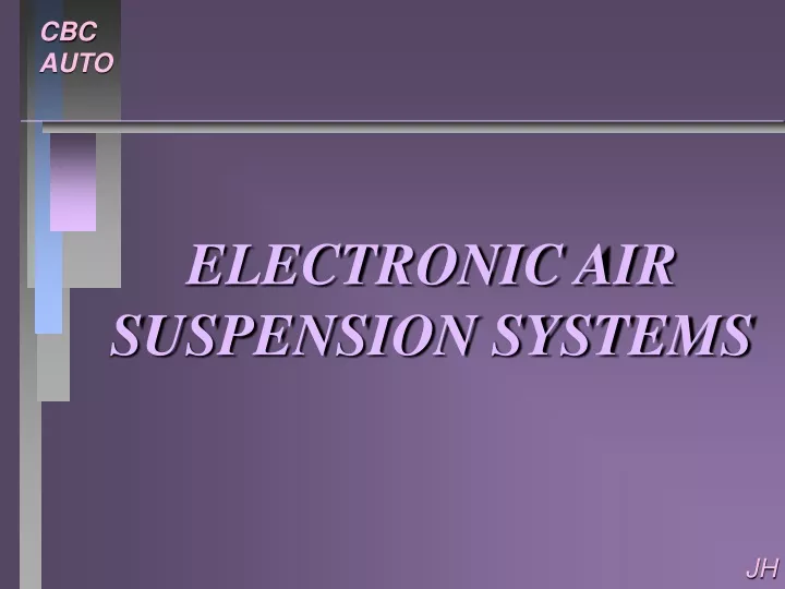 electronic air suspension systems