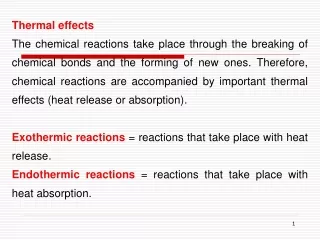 Thermal effects