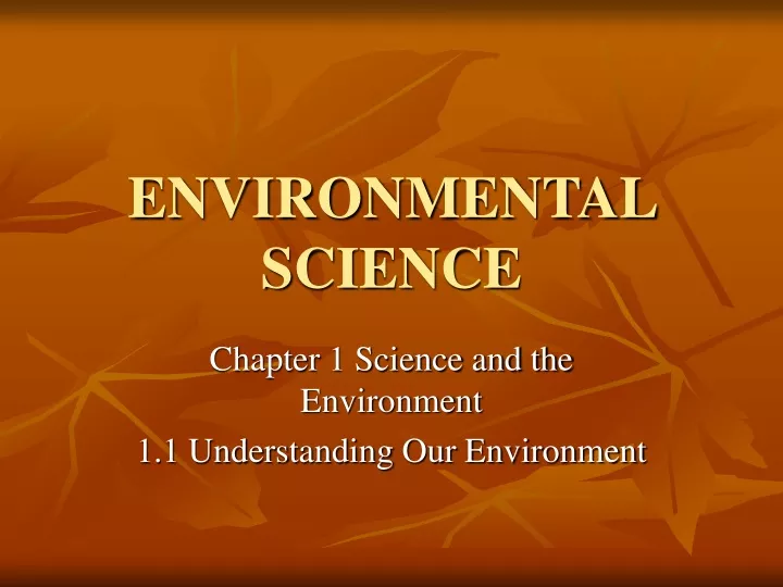 environmental science