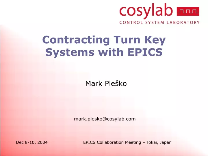 contracting turn key systems with epics